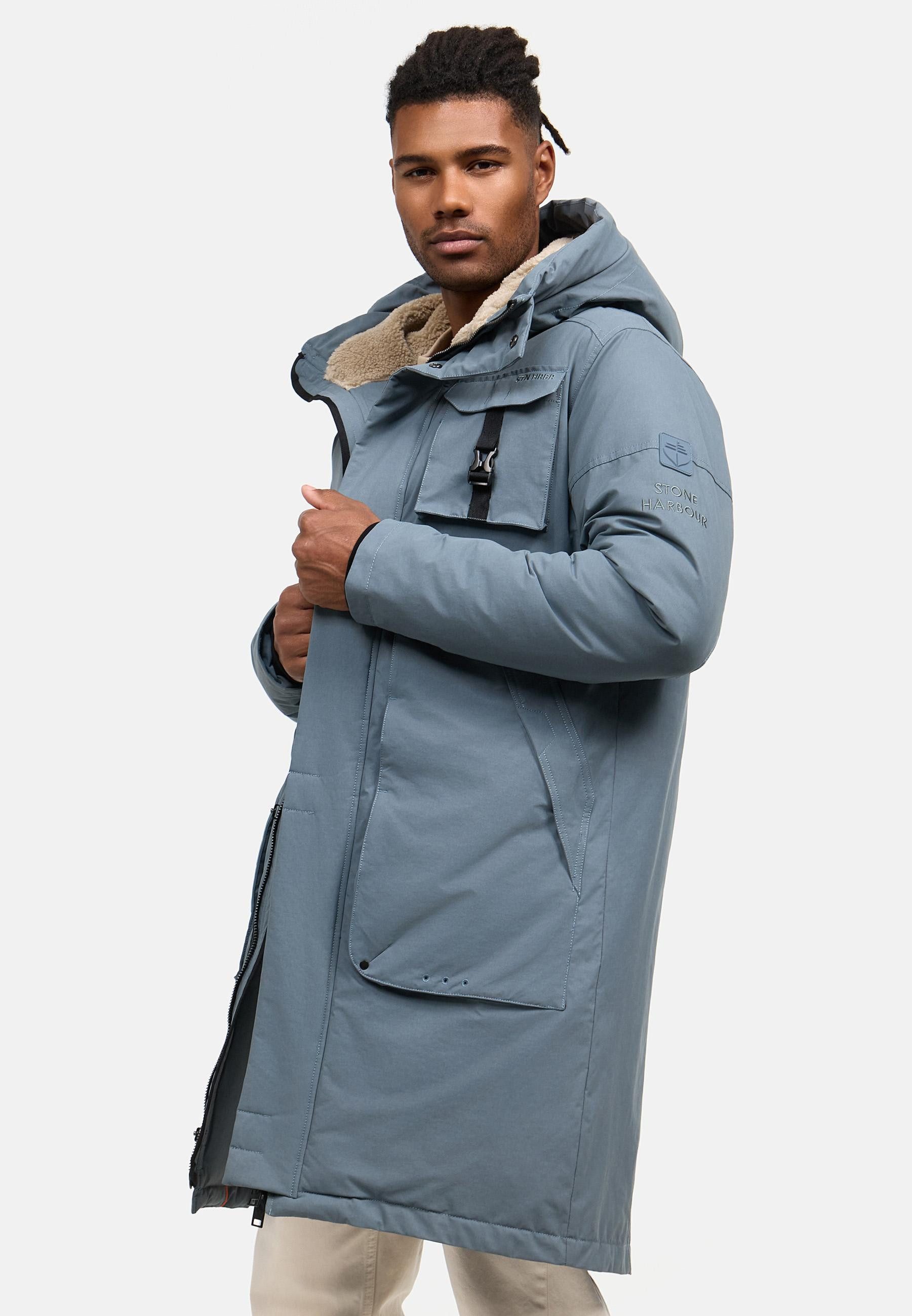 Stone Harbour Wintermantel Cyriaan XX Langer Herren Winterparka mit großen Eingrifftaschen