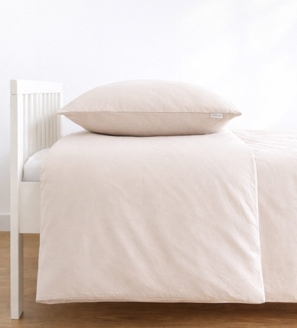 Loolay Kinderbettwäsche Set Baumwolle Baby & Kinder, 2-teilig, viele Größen IKEA passend BEIGE, Atmungsaktiv & hautfreundlich - perfekt für moderne Kinderzimmer!