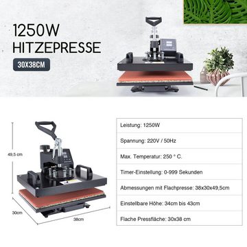CO-Z Kunstdruck 30x38cm Transferpresse T-Shirtpresse Textildruck Hitzepresse
