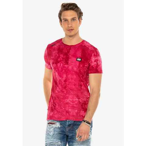 Cipo & Baxx T-Shirt in tollem Batik-Look