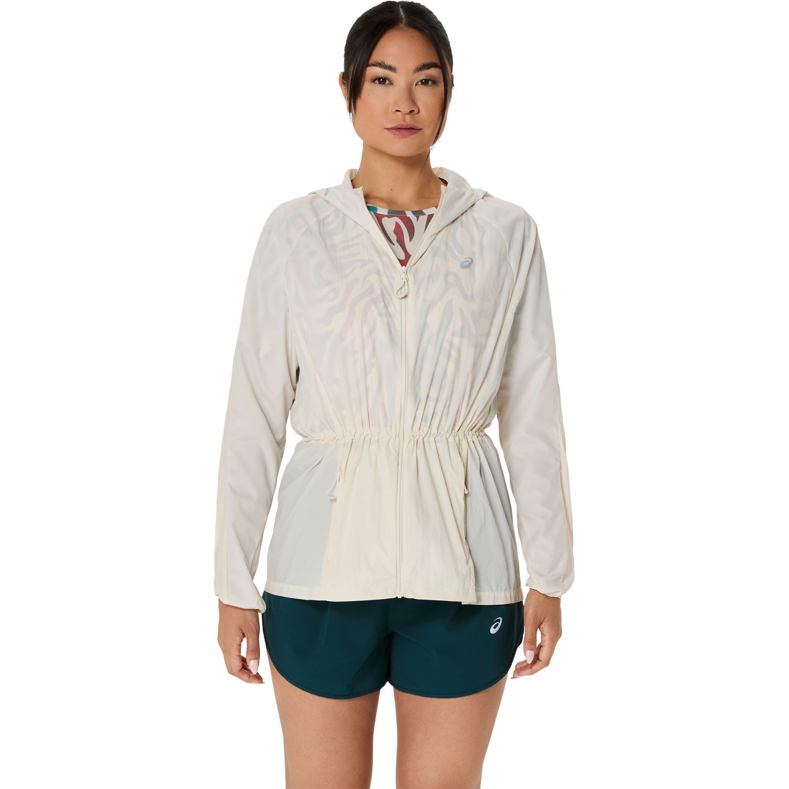 Asics Laufjacke Road Packable Jacket Lady 2012D076-200 Kann leicht verstaut werden