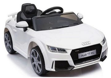 TPFLiving Elektro-Kinderauto Audi TT RS - Kinderauto mit Fernbedienung - 2 x 12 Volt - 4Ah-Akku, Belastbarkeit 30 kg, Kinderfahrzeug mit Soft-Start und Bremsautomatik - Farbe: weiß