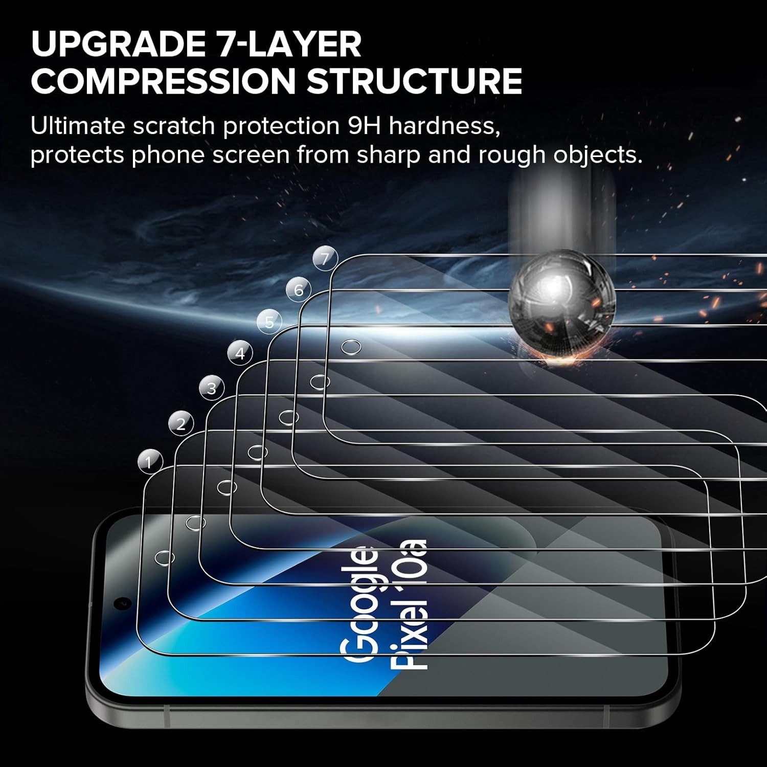 CLM-Tech Displayschutzglas und Kameraschutz für Google Pixel 10a, - Spar-Set (2x Display Panzerglas und 2x Kameraglas), 4 Stück, Anti-Fingerabdruck und blasenfr – Bild 3 von 5