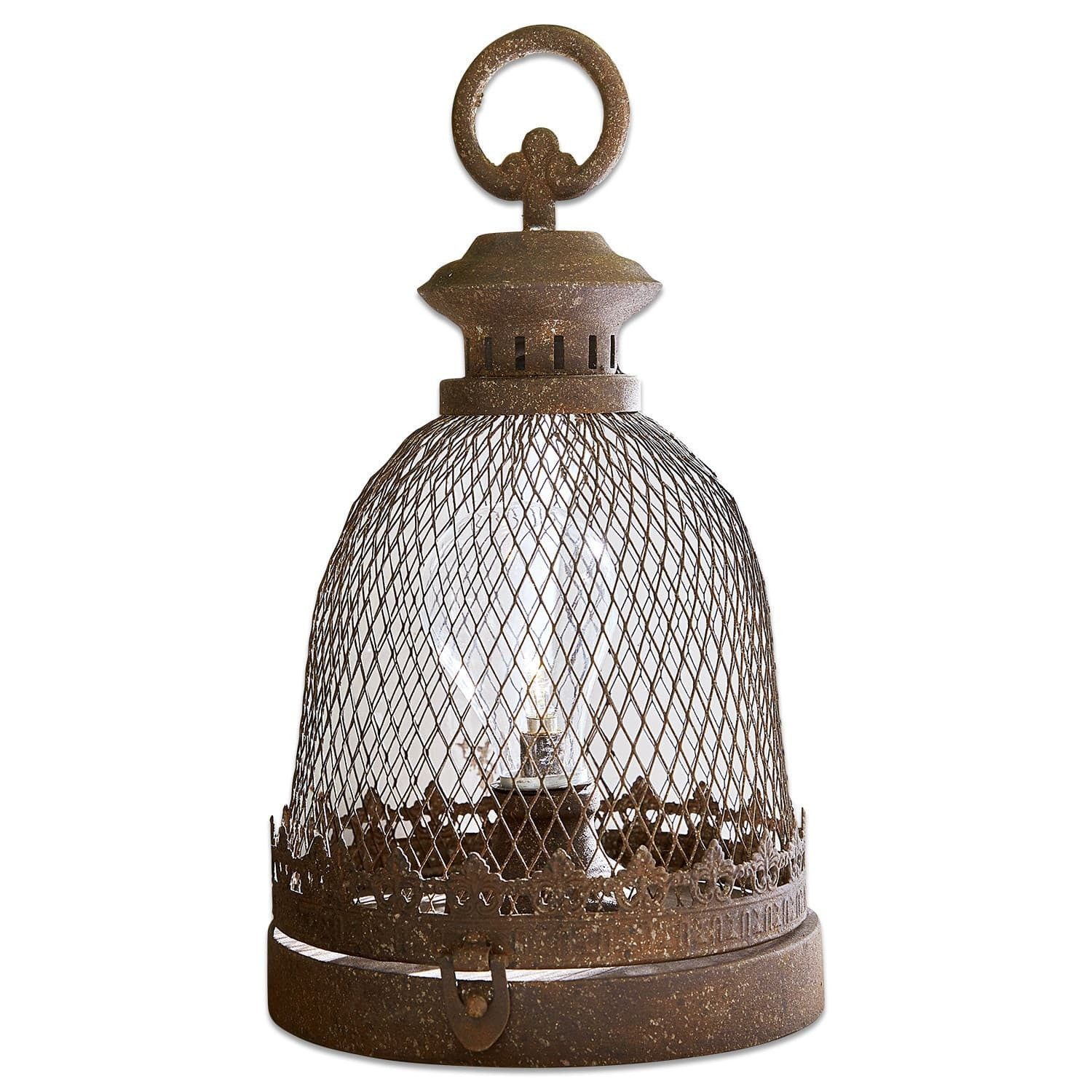 LED Laterne LED-Laterne Kajo braun