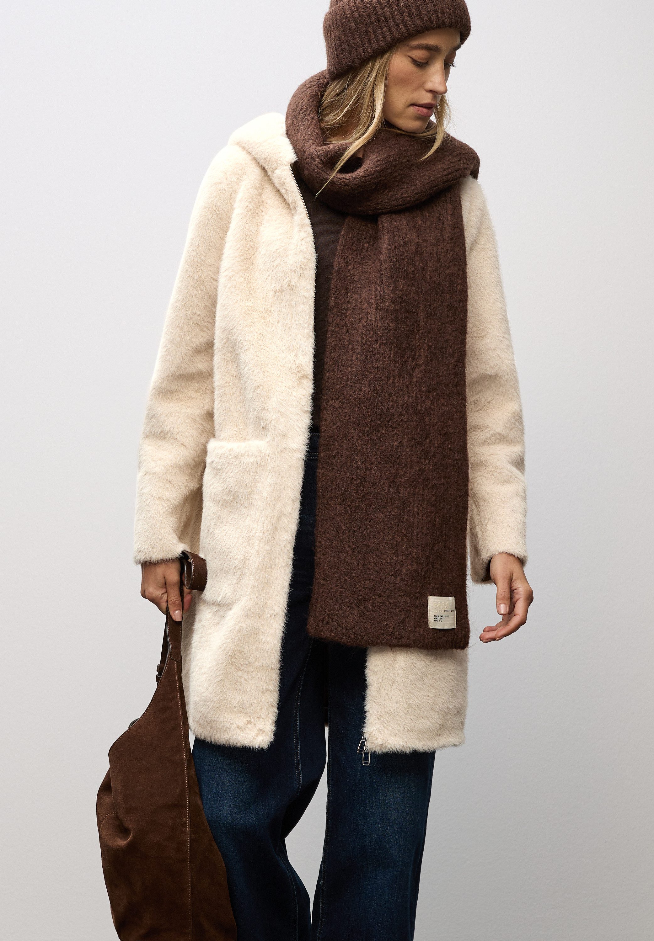 STREET ONE Fellimitatmantel Fake Fur mit günstig online kaufen