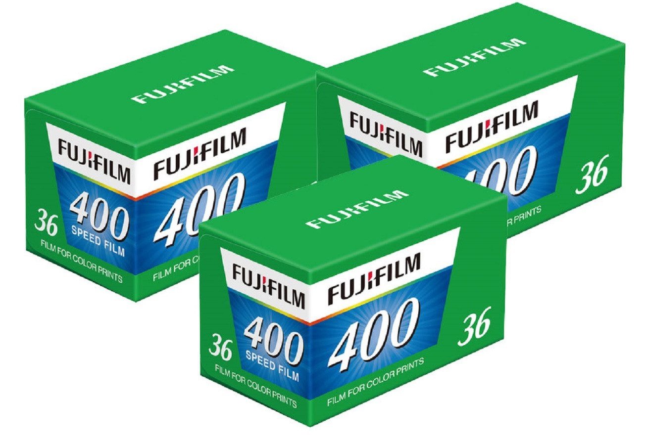 FUJIFILM Farbnegativfilm 3x Fuji Speed Film 400-36 Film (Farbe, 3er Pack), 108