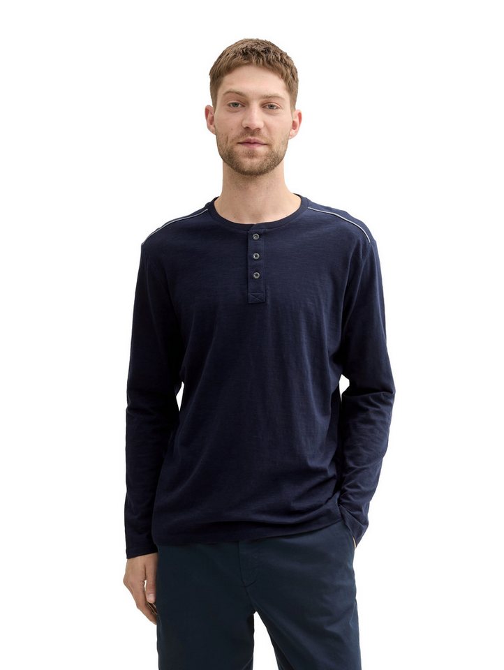 TOM TAILOR Langarmshirt mit Knopfleiste