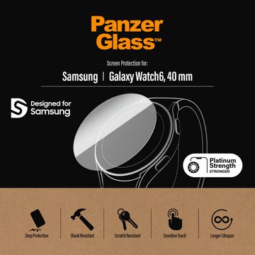 PanzerGlass Screen Protector für Samsung Galaxy Watch 6, 40 mm, Displayschutzglas, Displayschutz, Bildschirmschutz, Schutzfolie, Displayschutzfolie