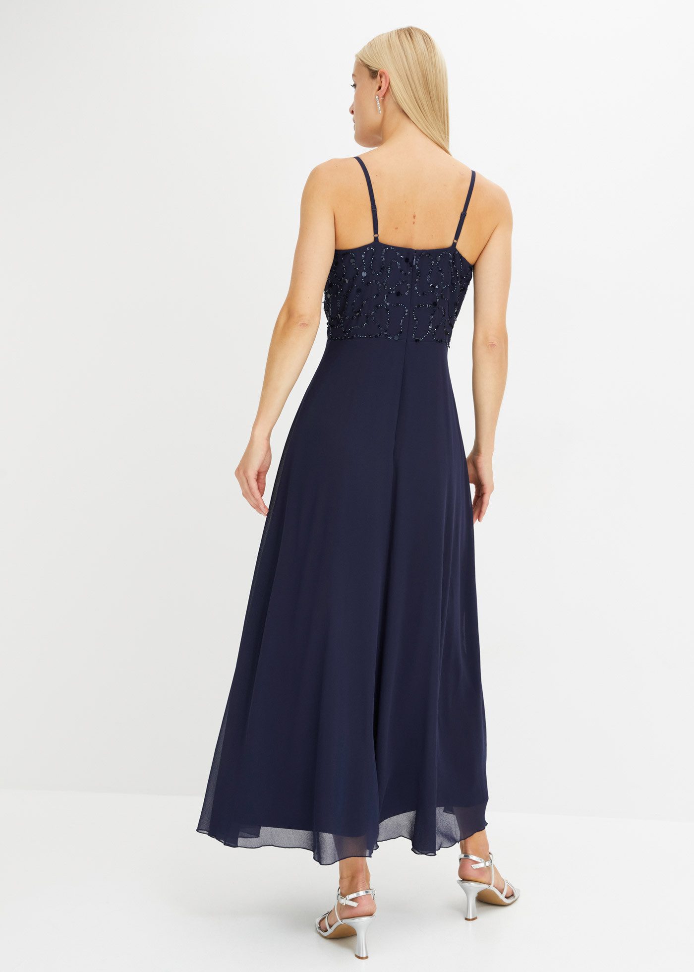 bonprix Trägerkleid für festliche Anlässe, mit Tüllrock, ausgestellte Passform
