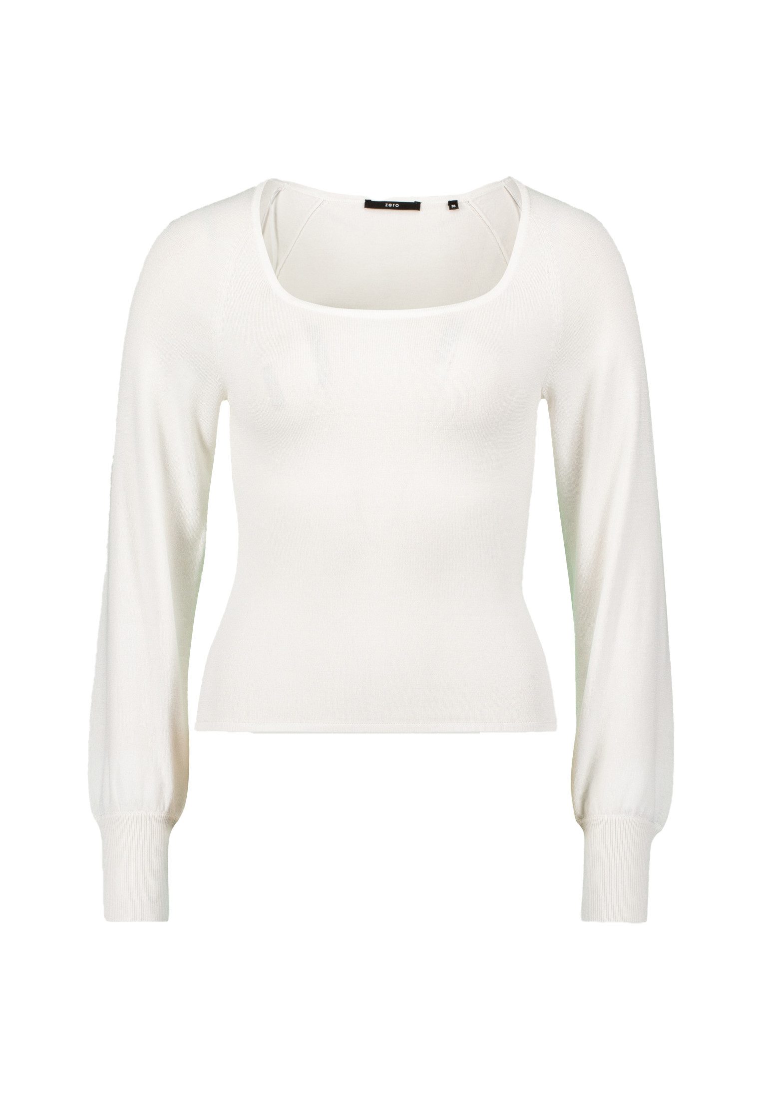 Zero Strickpullover "zero Damen Strickpullover mit eckigem Ausschnitt", (1 günstig online kaufen