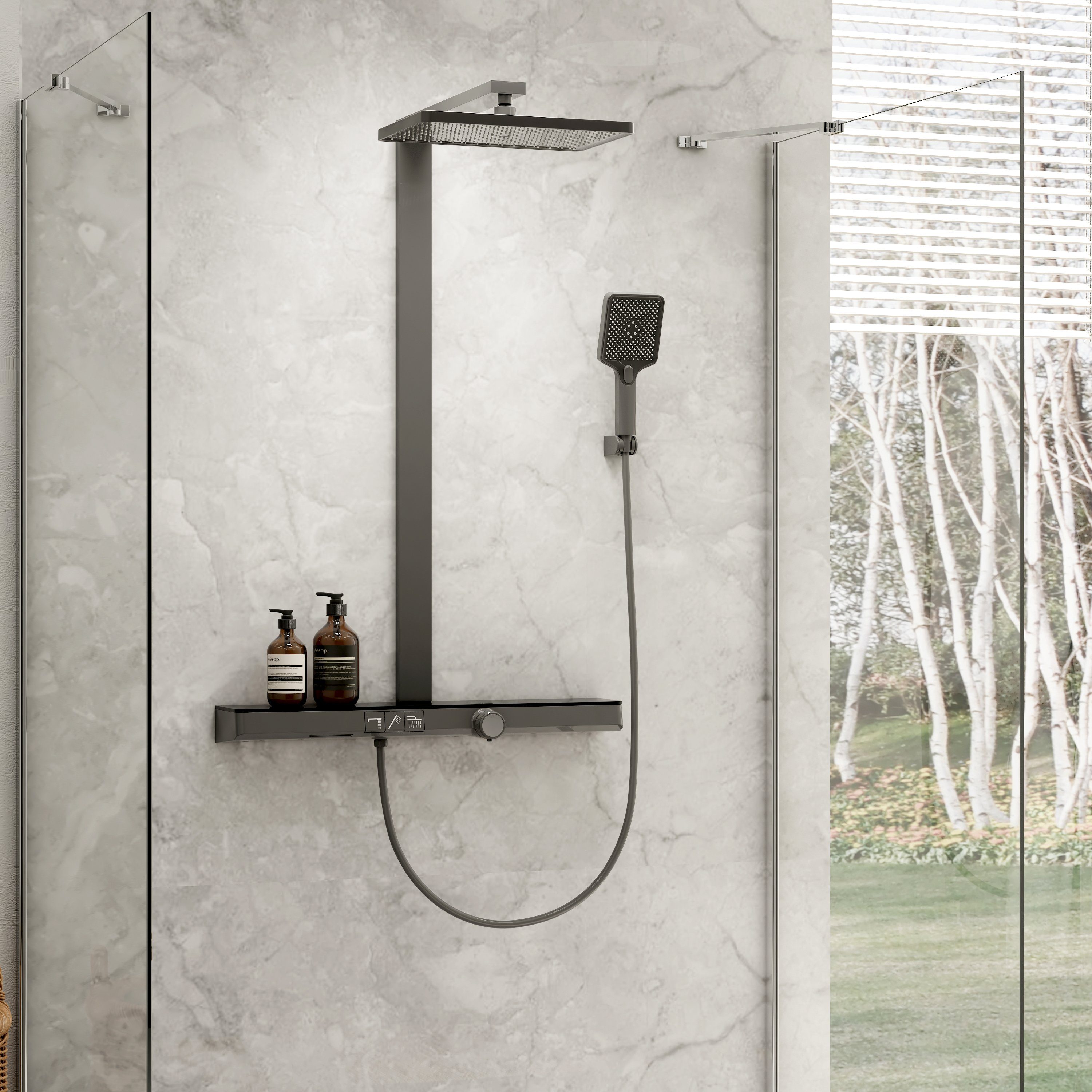 EMKE Duschsystem mit 71 cm Thermostat günstig online kaufen