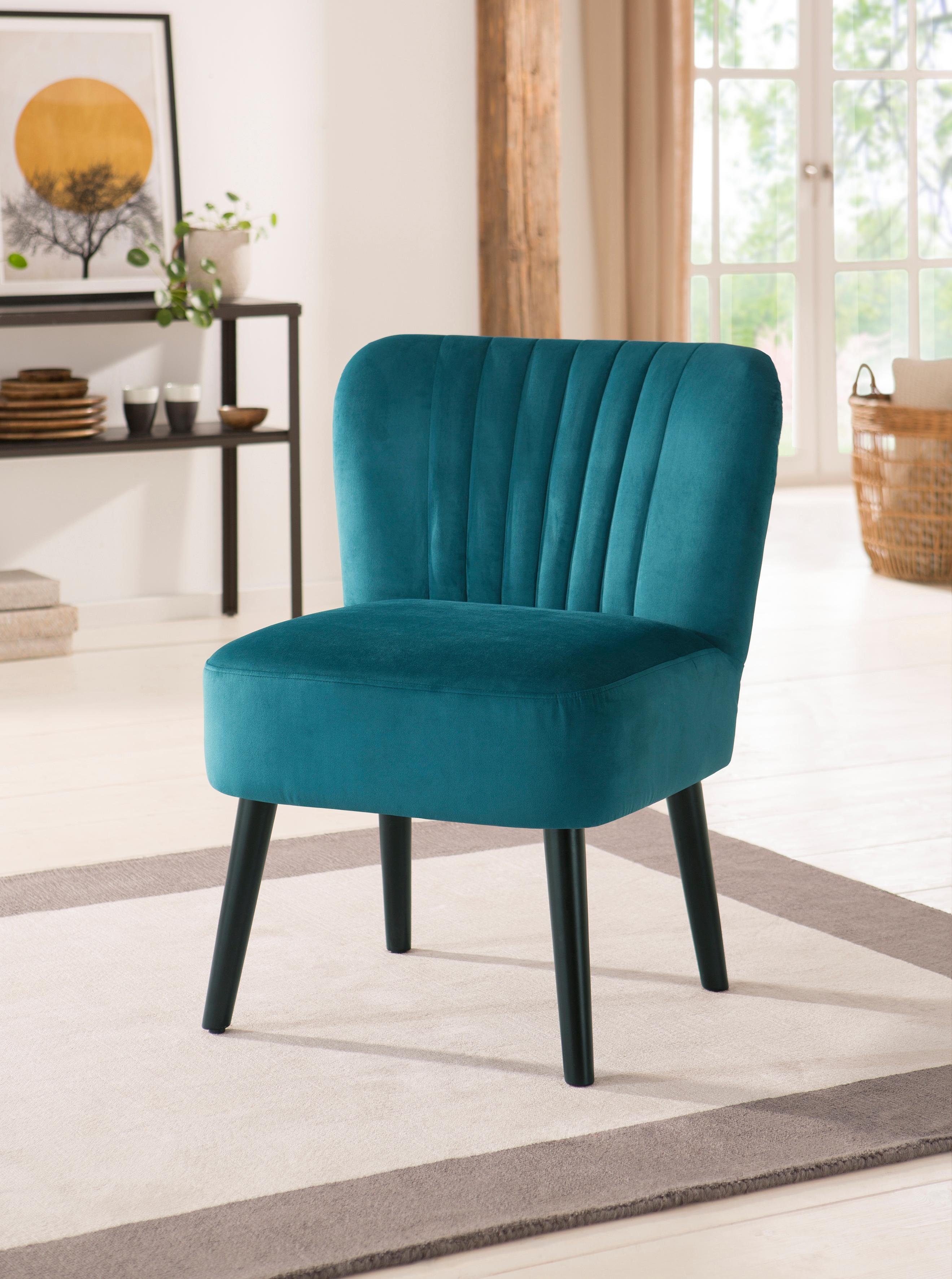 Homa affaire Sessel »Antonio« mit Ziernähten und Holzbeinen - Home affaire