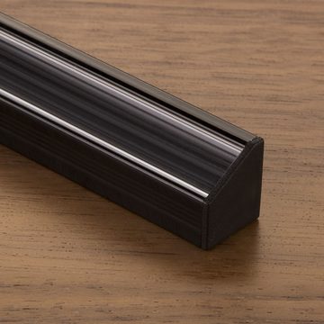 SO-TECH® LED-Stripe-Profil Endkappenset für Led Eck - Profil-66 schwarz (1 x links / 1 x rechts)