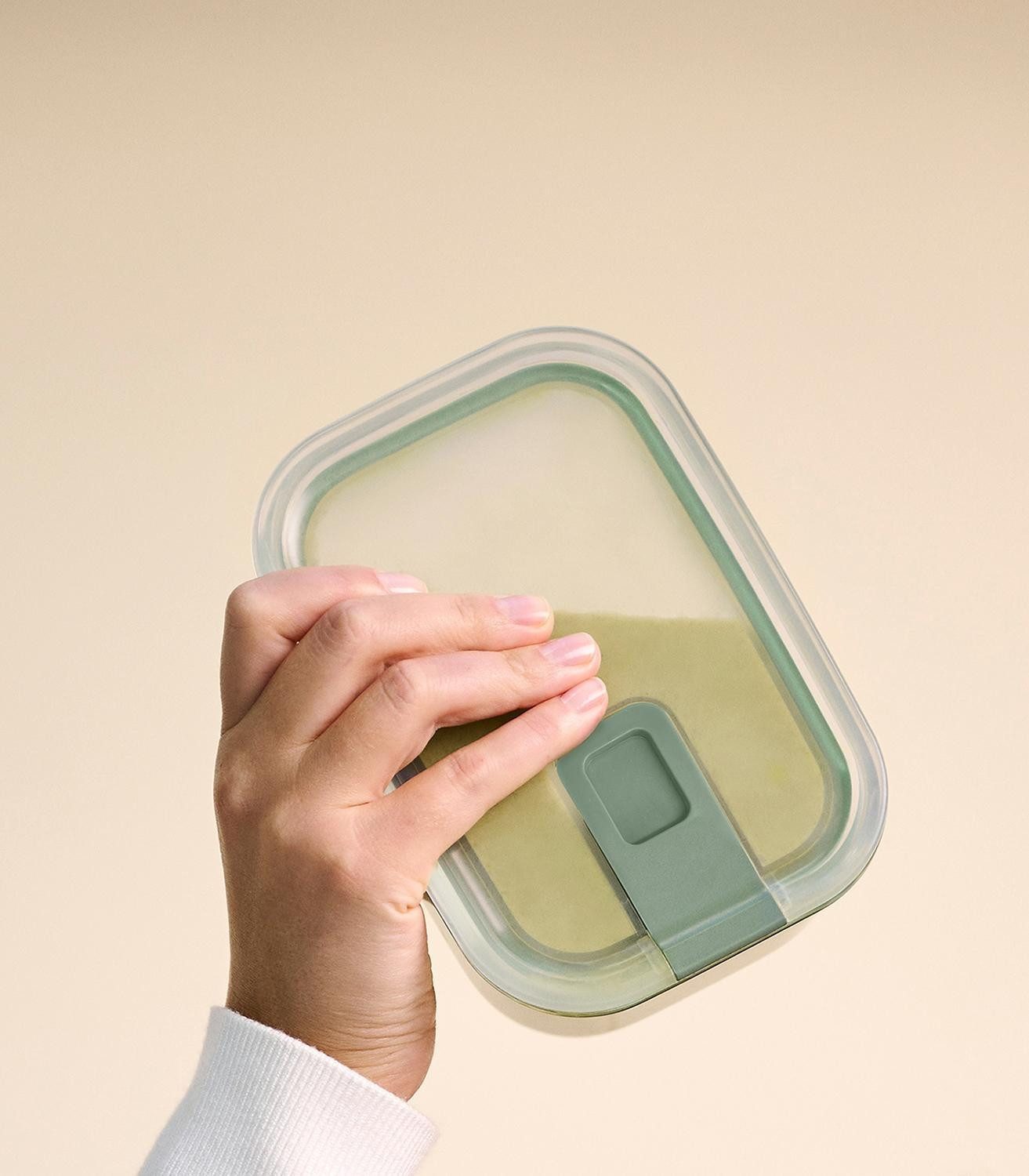 Mepal Aufbewahrungsschüssel Frischhaltedose EASYCLIP, 700 ml, Transparent, Glas, Kunststoff, mit Dampfabzug, Auslaufsicher, Backofengeeignet, B 17 x H 7 x T 12 cm