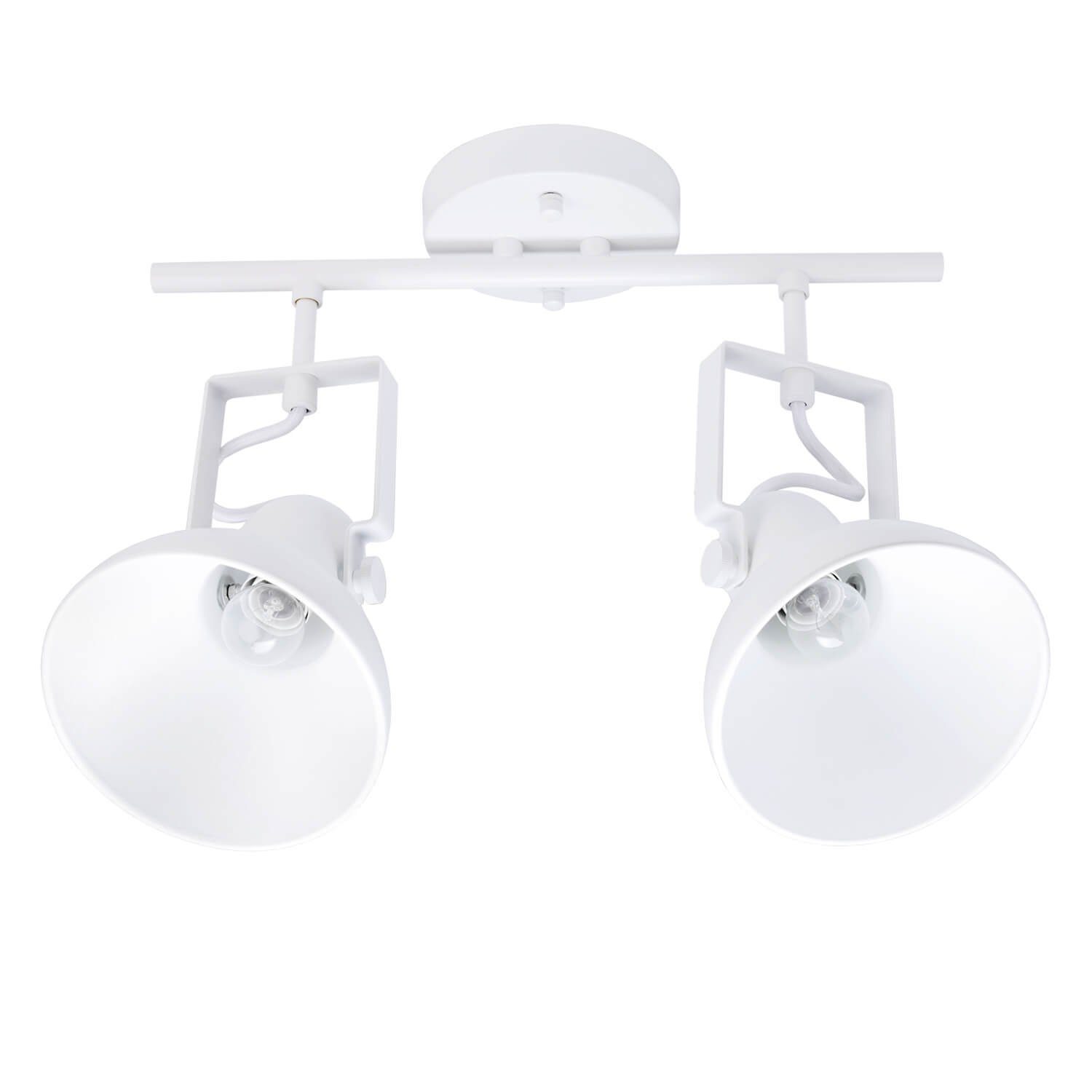 Licht-Erlebnisse Deckenstrahler DALLAS, ohne Leuchtmittel, Spot Lampe Deckenstrahler Weiß Metall Retro Wohnzimmer Lampe