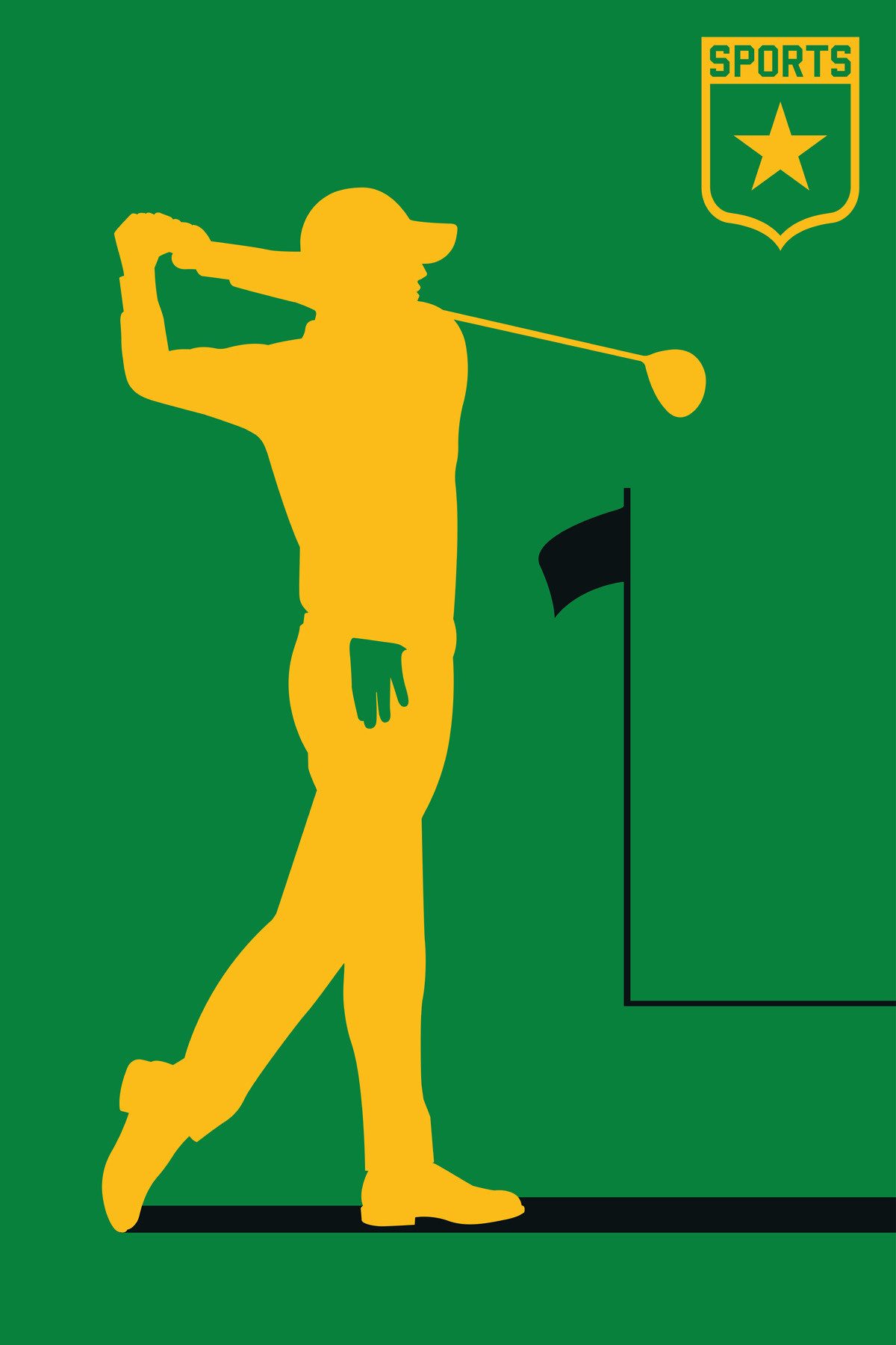 Leinwandbild Leinwand Golfplayer 30 x 45 cm