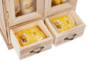 BRUBAKER Pflege-Geschenkset 2 in 1 Pflegeset Lemon & Aloe Vera - Wellness Set, 15-tlg., Damen Dusch- und Badeset - Frauen Beauty Geschenkset mit Dekoration