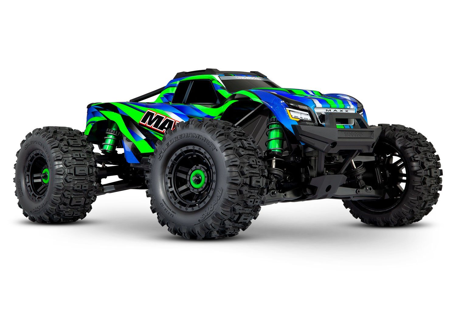 RC-Auto Traxxas WideMaxx Edition 1:10 RTR TSM SR VXL-4S MonsterTruck grün