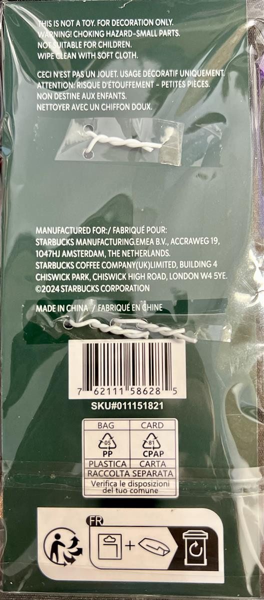 Starbucks Frühstücks-Geschirrset Starbucks Enamel Keychain Emaille Schlüsselanhänger Becher rot/violett