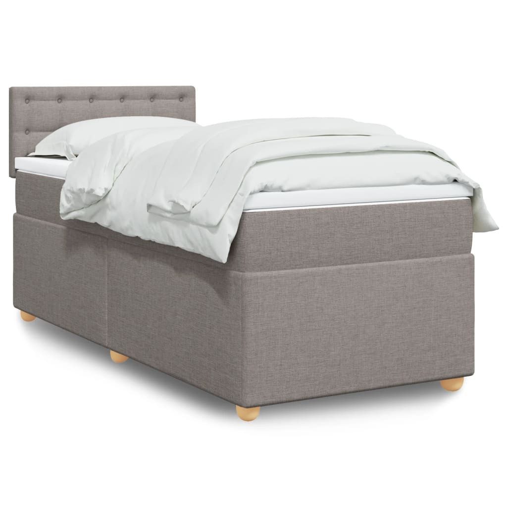vidaXL Bett Boxspringbett mit Matratze Taupe günstig online kaufen