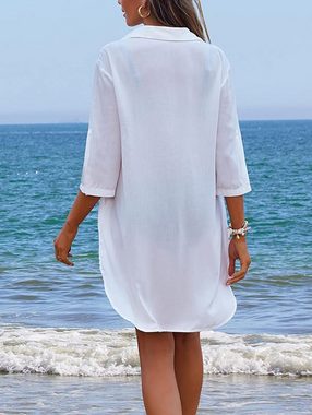 KIKI Strandkleid Damen Strandkleid Bikini Cover Up Bademode Strand Vertuschen Shirt
