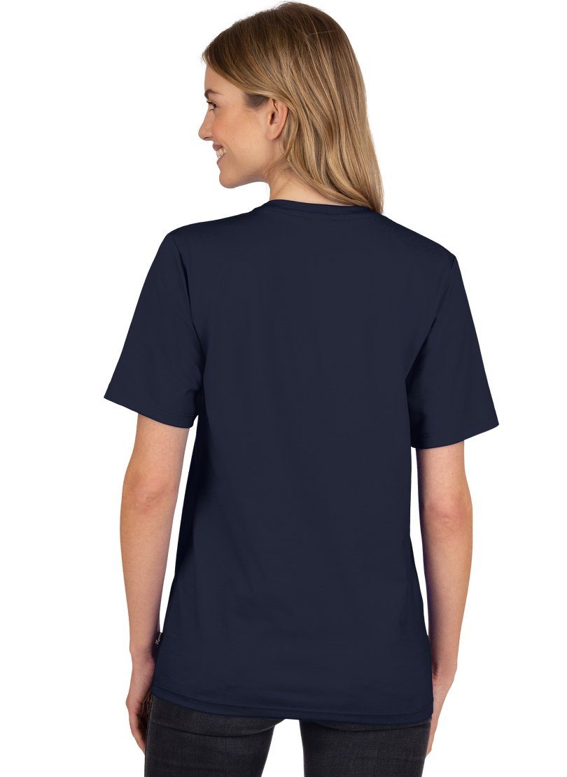 Trigema T-Shirt TRIGEMA T-Shirt aus Baumwolle 100% navy