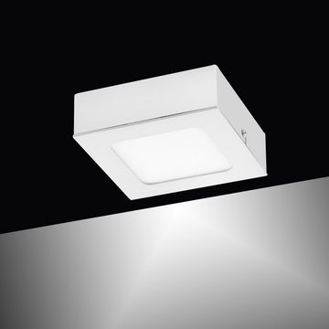 click-licht LED Panel LED Ein- und Aufbauleuchte Oskar aus Metall in Weiß, 120x120 mm, keine Angabe, Leuchtmittel enthalten: Ja, fest verbaut, LED, warmweiss, LED Panele
