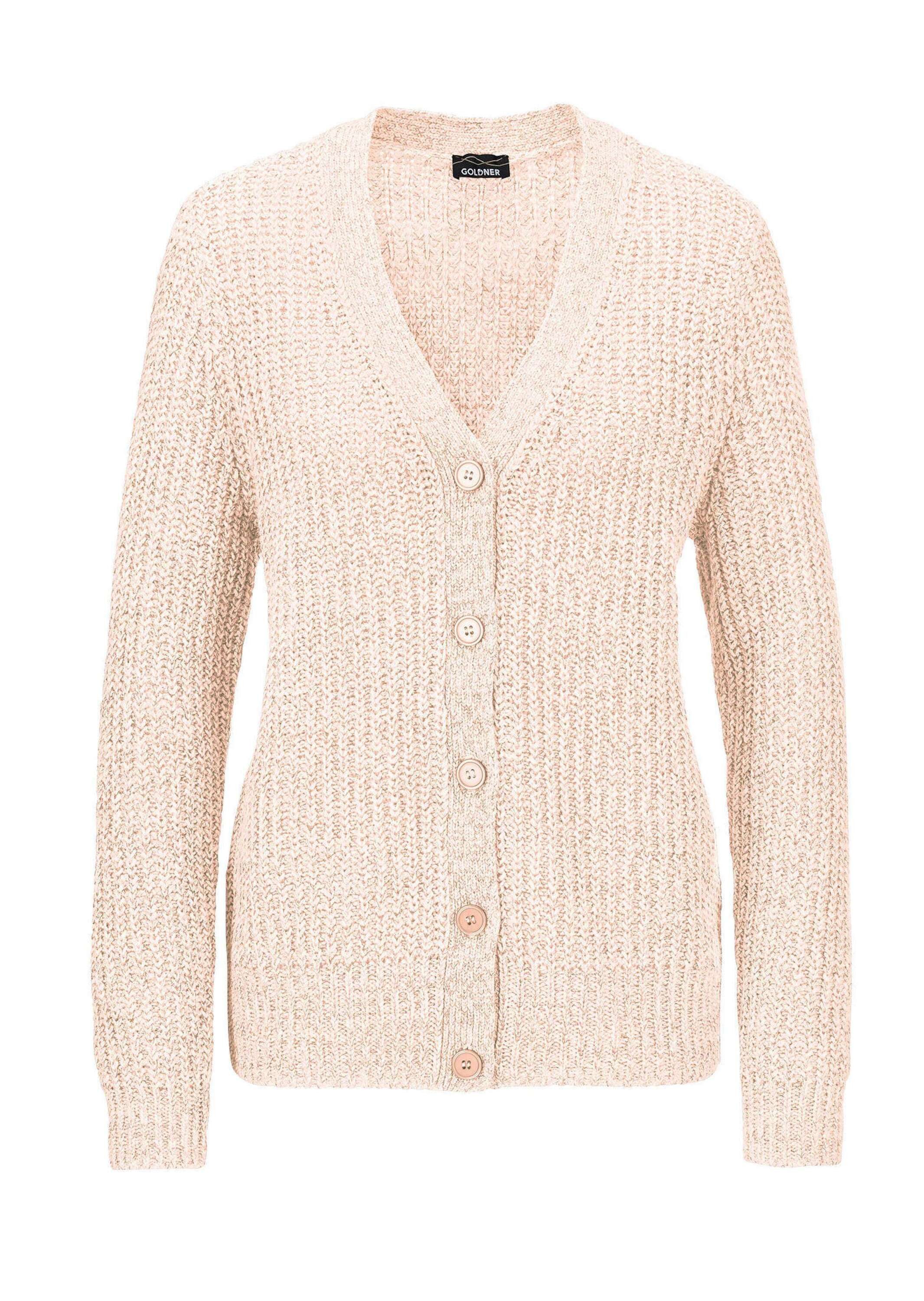 Strickjacke Langarm Strickjacke mit V-Ausschnitt