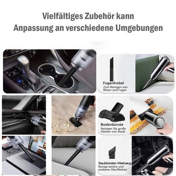 yozhiqu Akku-Handstaubsauger Kraftvoller Kabelloser Autostaubsauger: Mini-Portable, Hohe Saugkraft für gründliche Reinigung im Auto, kompakt und tragbar