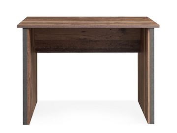 Moebel-Eins Schreibtisch, CASSIA Schreibtisch 103 cm, Material Dekorspanplatte, Old Wood Vintage/betonfarbig