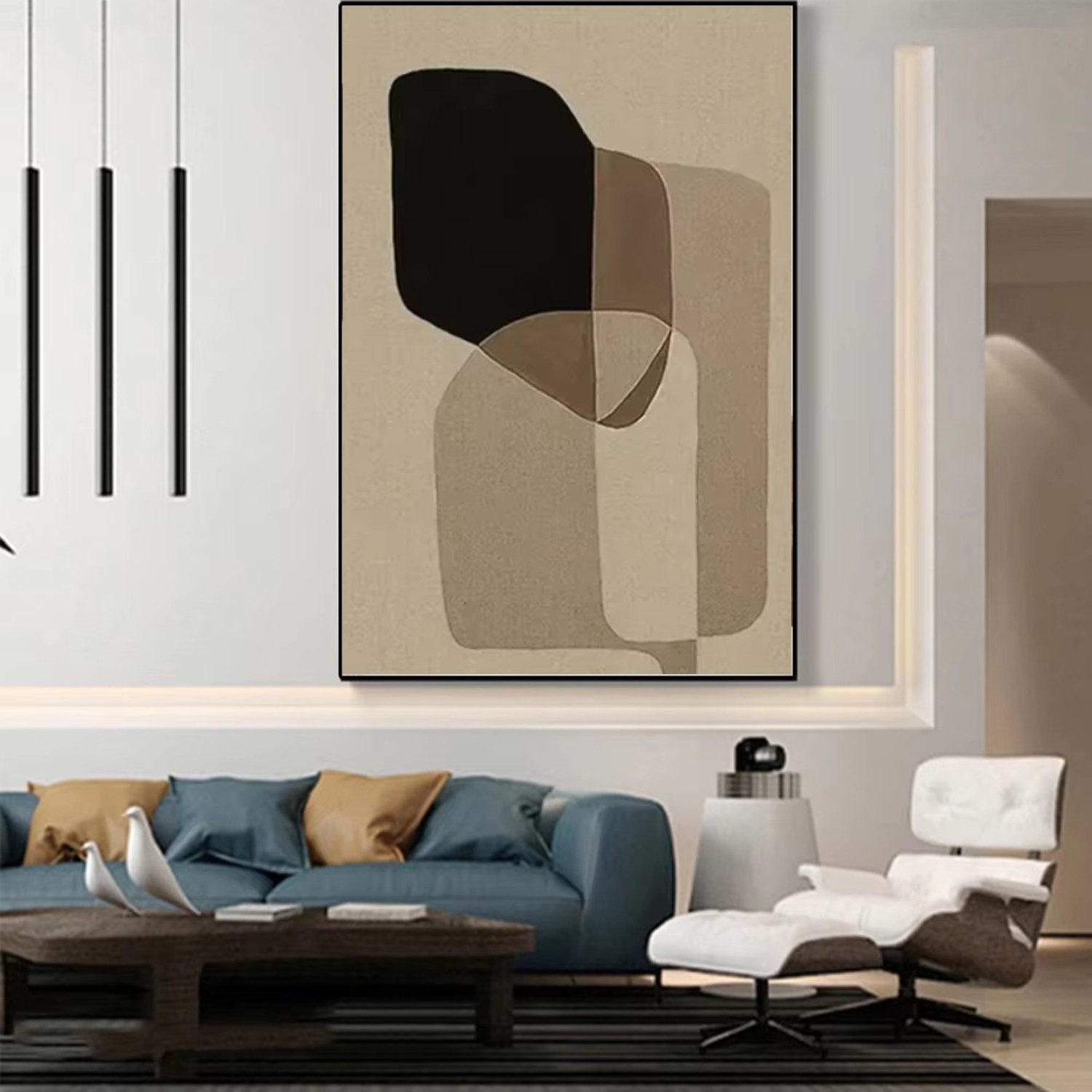 TPFLiving Kunstdruck OHNE RAHMEN, Nordic Art - Geometrische Formen und Stru günstig online kaufen