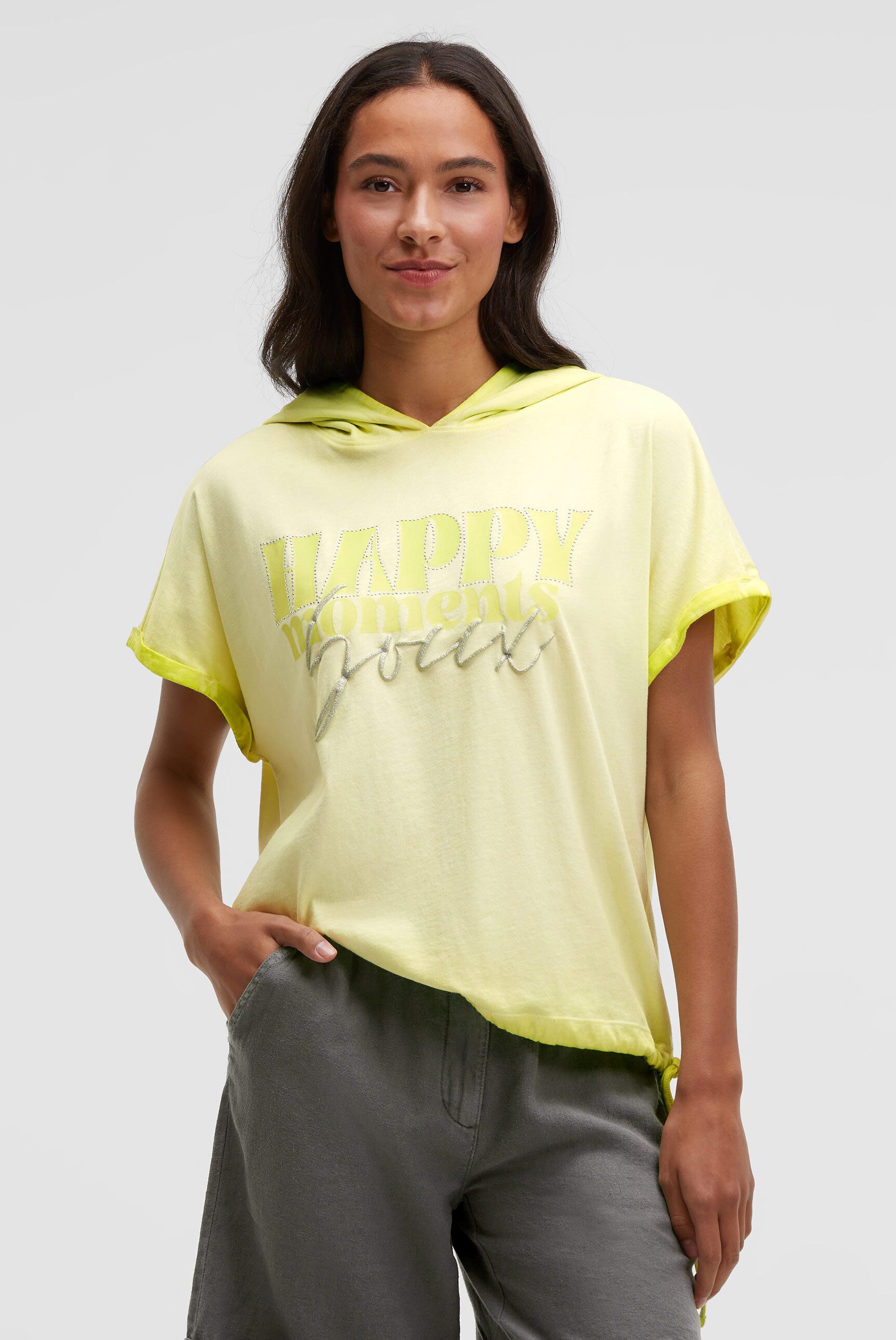 SOCCX Kapuzenshirt mit Bindeband am Saum