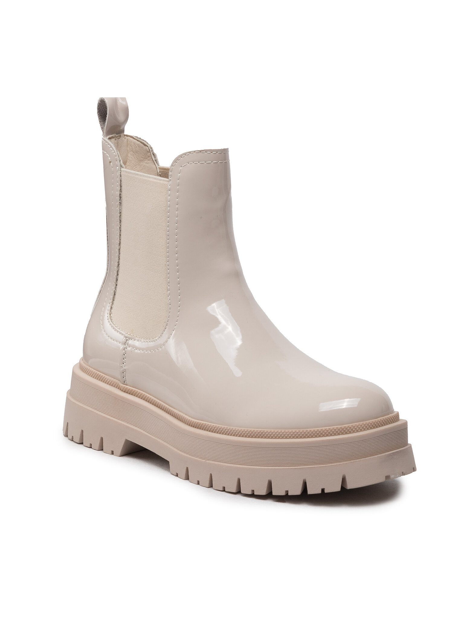 Klassische Stiefeletten ZAL13119-1 Beige Stiefel