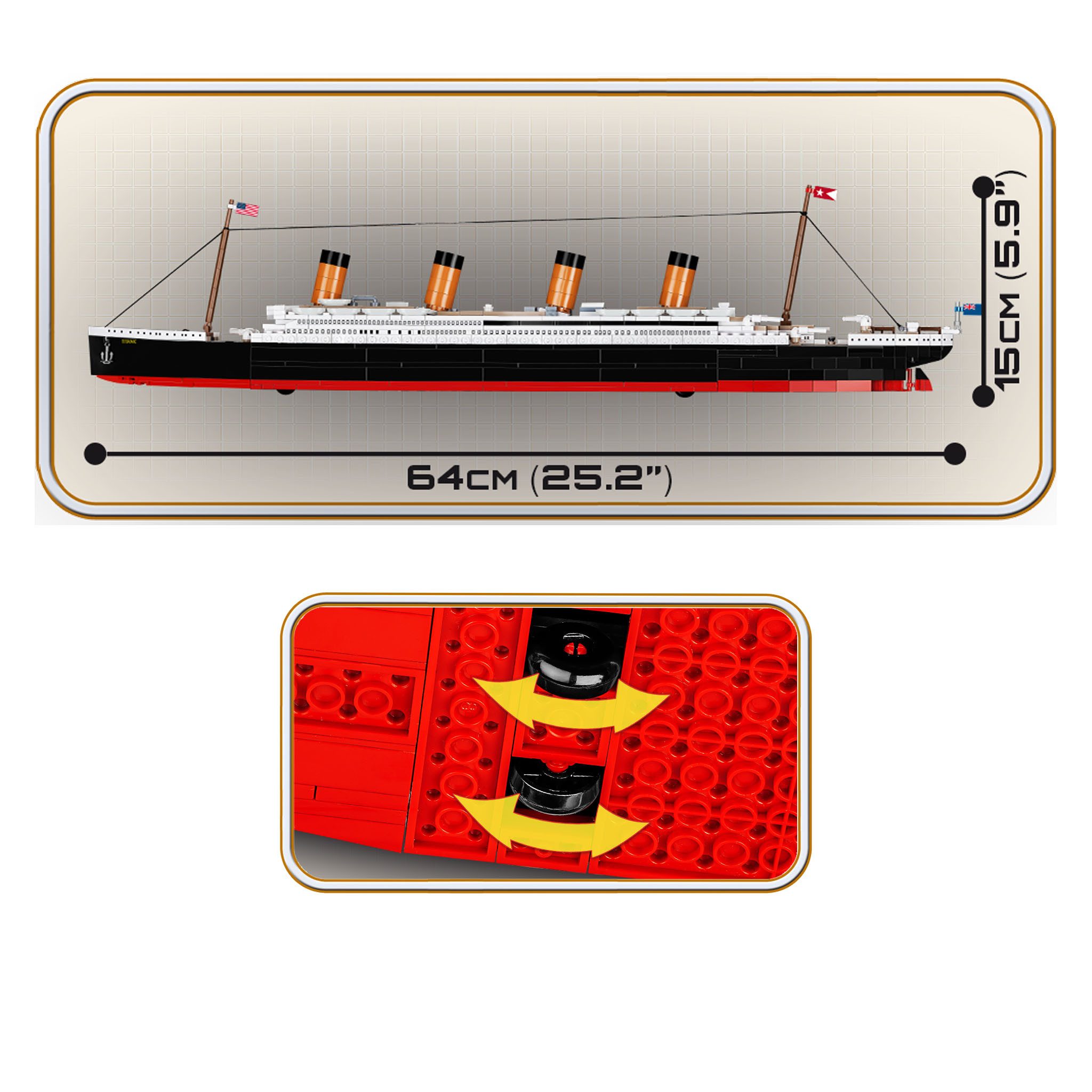 COBI 1929 - R.M.S. Titanic (Cobi) Spielbausteine, (720 St)