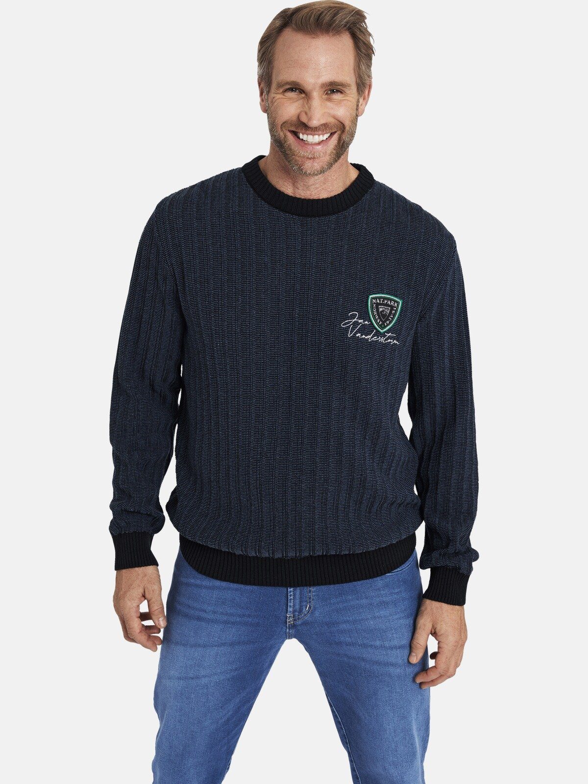 Jan Vanderstorm Herren Pullover Bjornberg | Baumwolle Übergrößen Bis 7XL