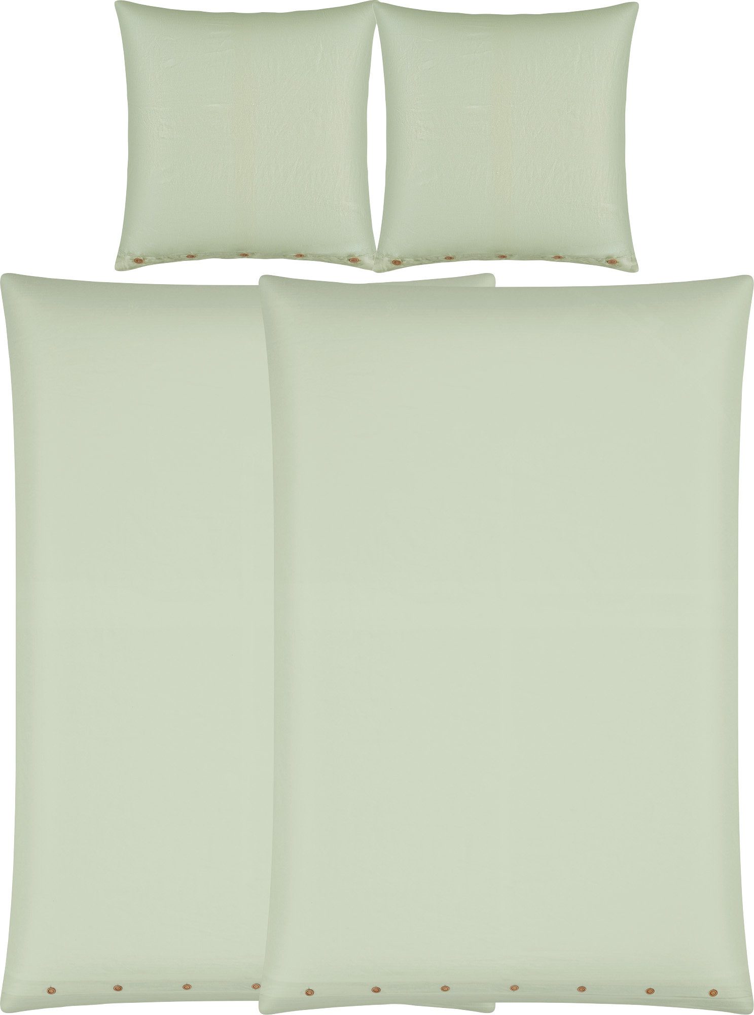 Erwin Müller Bettwäsche Bettwäsche Sparpaket "Deggendorf" 4-teilig, Leinen, Halbleinen Uni