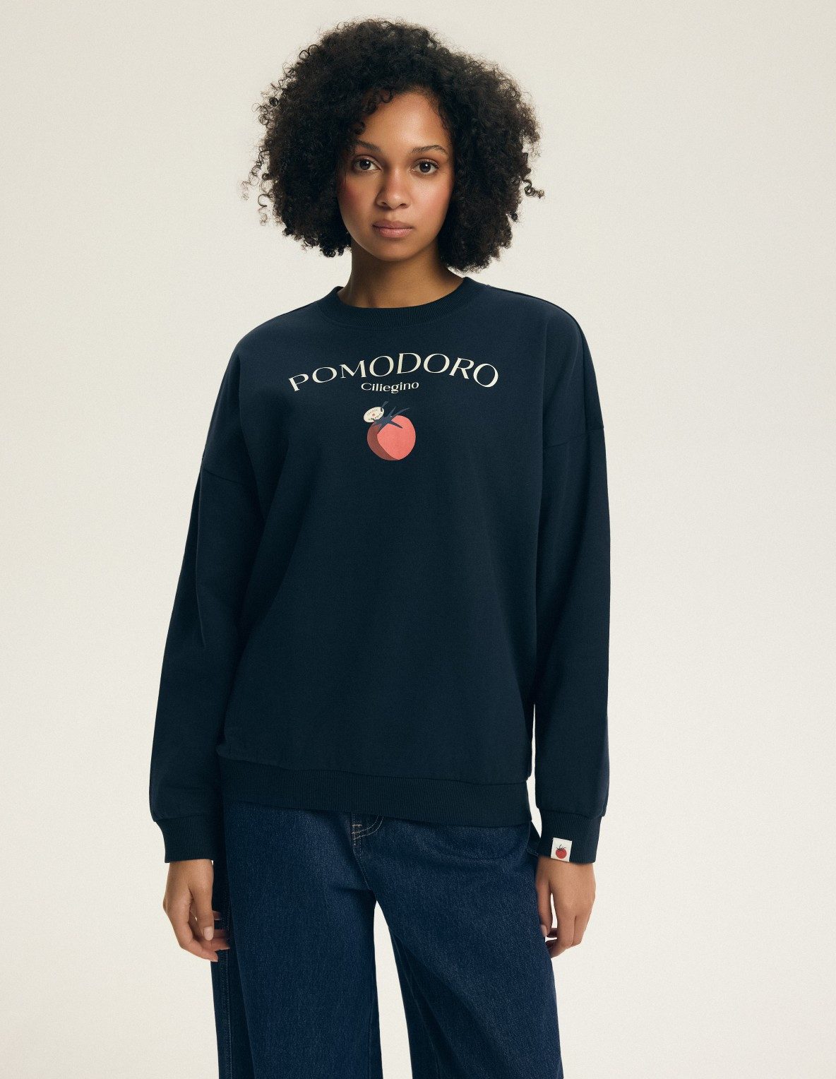 Henderson Sweatshirt Sweatshirt Dessie, POMODORO-Schriftzug, mit Print