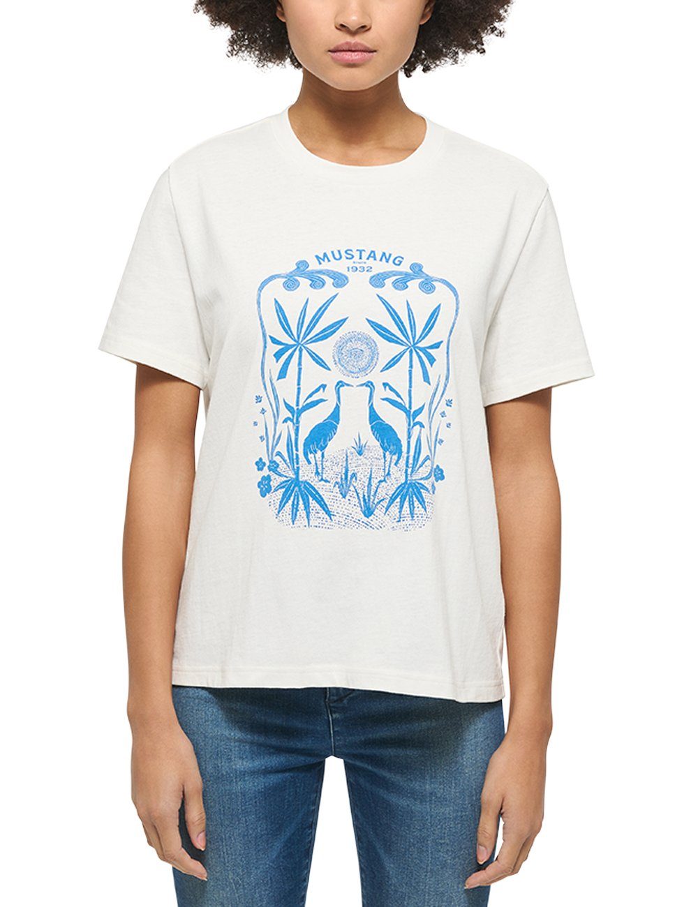 T-Shirt Print C Alina MUSTANG weiß Style