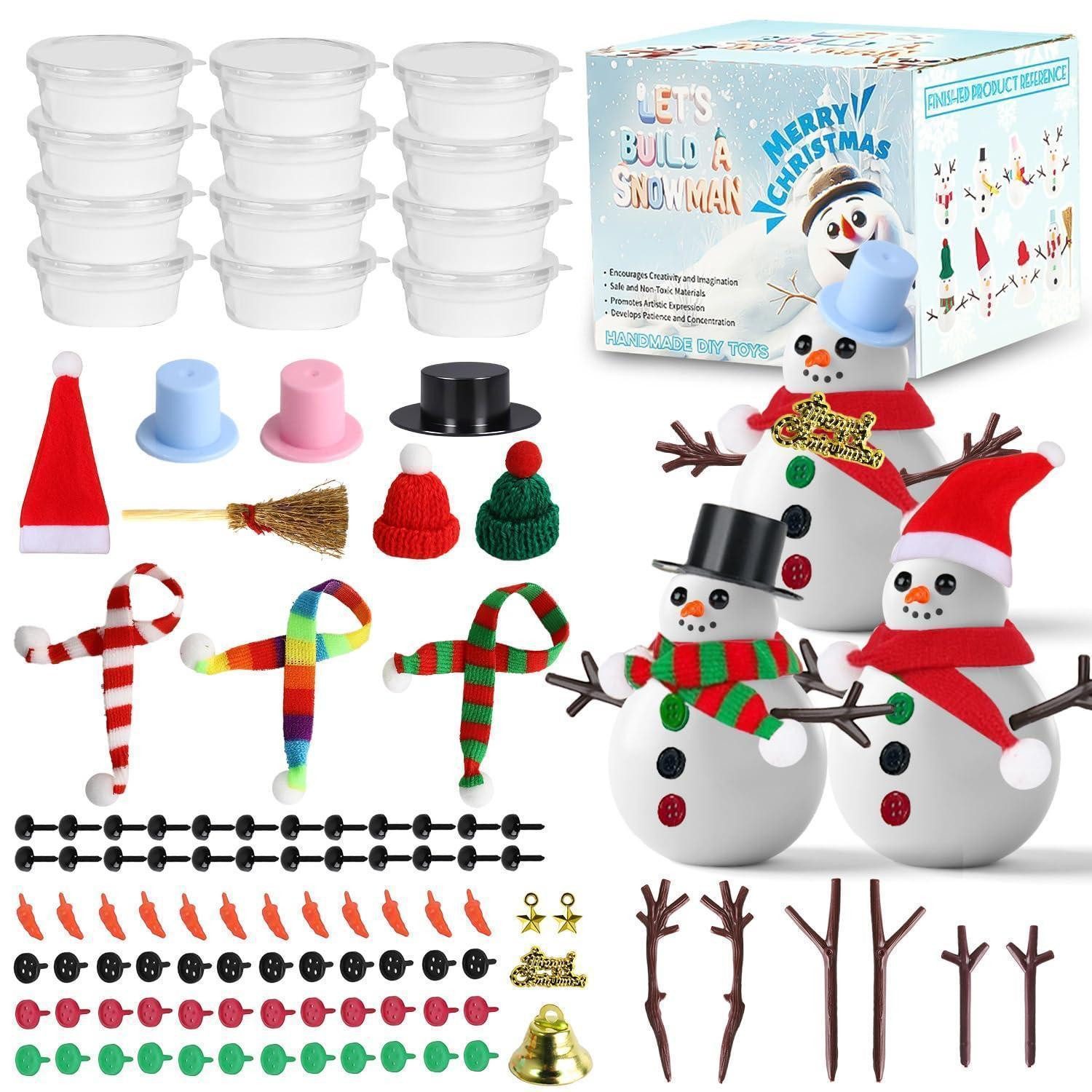 LuxusKollektion Kreativset Bastelset Weihnachten Schneemann Modelliermasse 12er Set