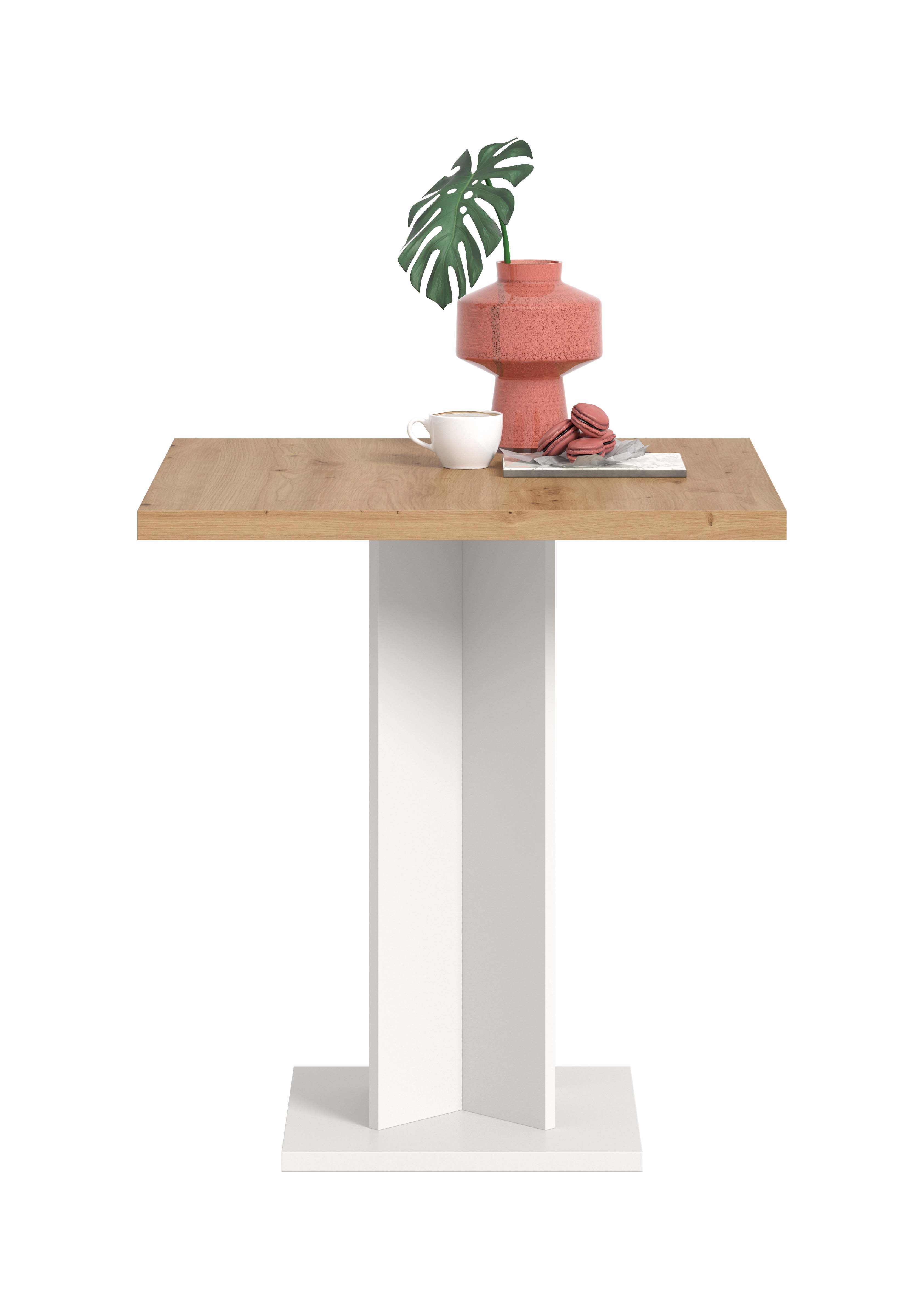furnling Esstisch Gusto, stabiles Winkelgestell, ummantelte Tischkante, quadratisch, Höhe 76 cm