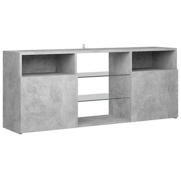 vidaXL TV-Schrank TV-Schrank mit LED-Leuchten Betongrau 120x30x50 cm (1-St)