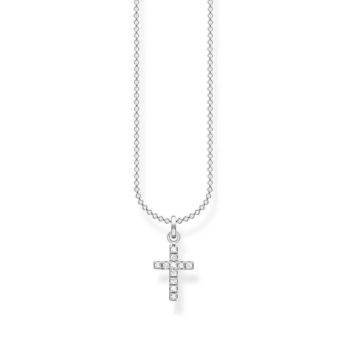 Kette mit Anhänger SCKE150308 Halskette mit Anhänger Damen Kreuz Zirkonia Silber