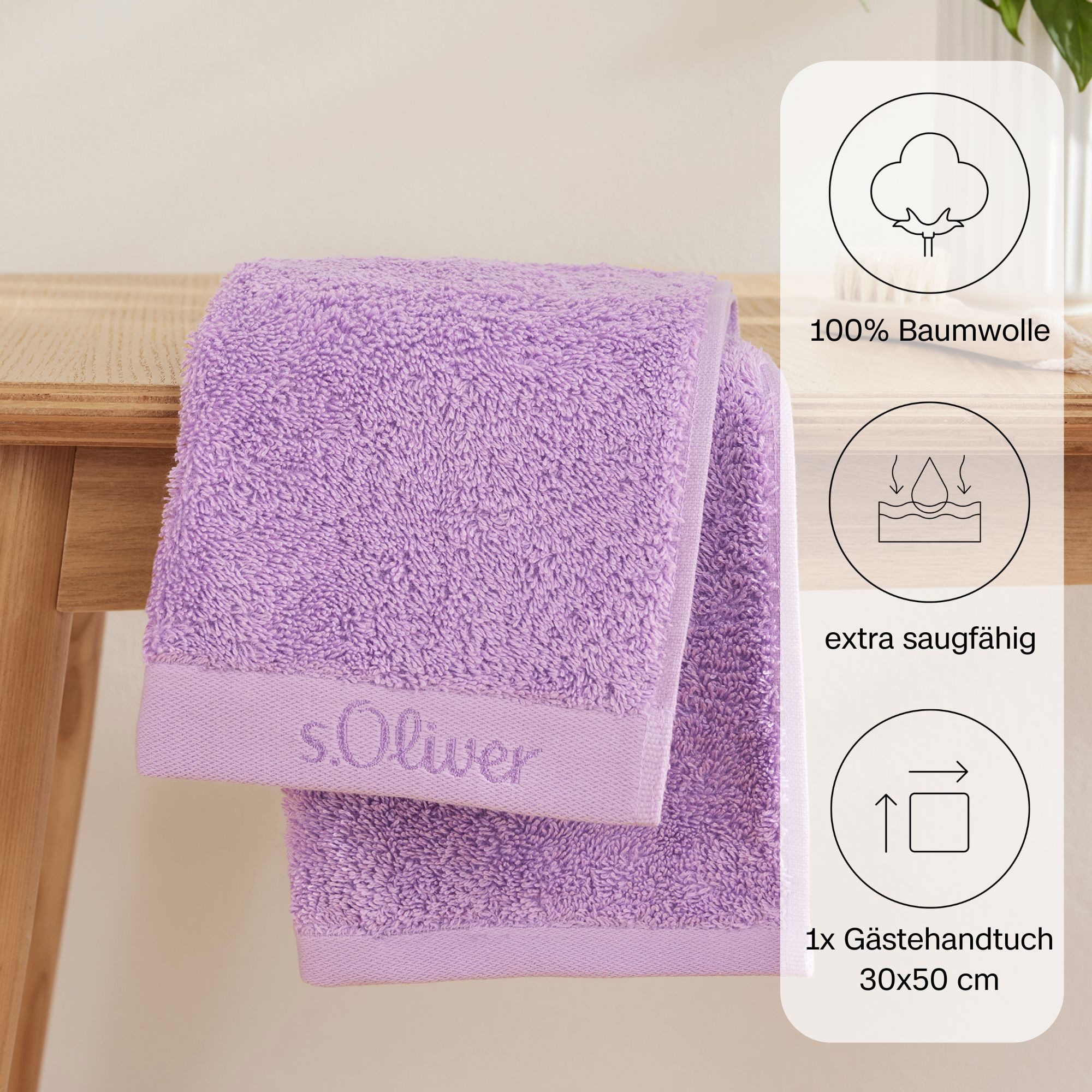 s.Oliver Gästehandtuch s. Oliver Gästetuch, Walkfrottier günstig online kaufen