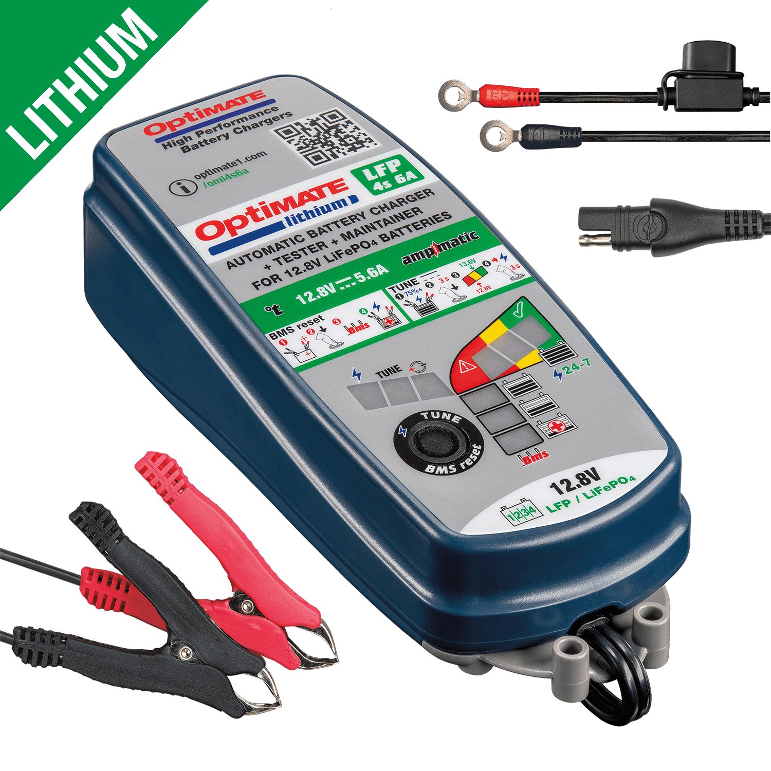OPTIMATE Batterieladegerät Optimate Lithium 4s 6A (TM-390) Autobatterie-Ladegerät