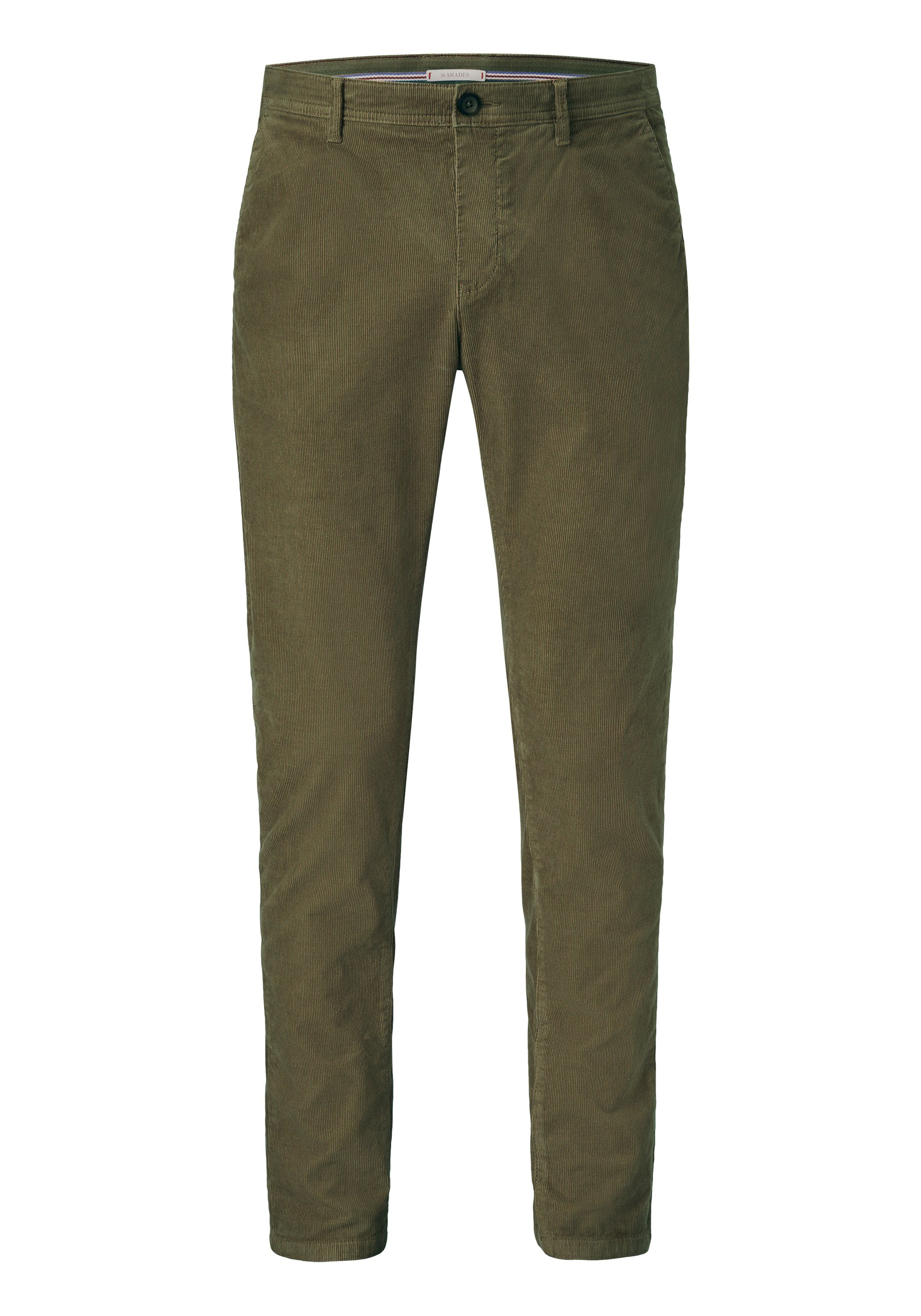 Jasper Chino-Style Chinohose dk. im khaki mit Stretch Slim-Fit Redpoint Cordhose