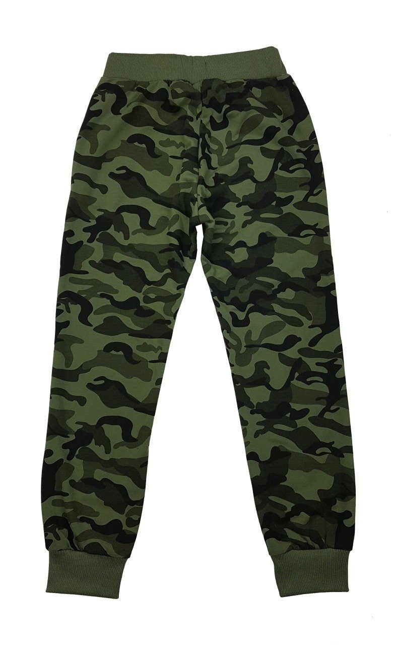 Fashion Boy Jogginghose Freizeithose, Tarnhose, Jogginghose, Camouflage Camouflage Grün