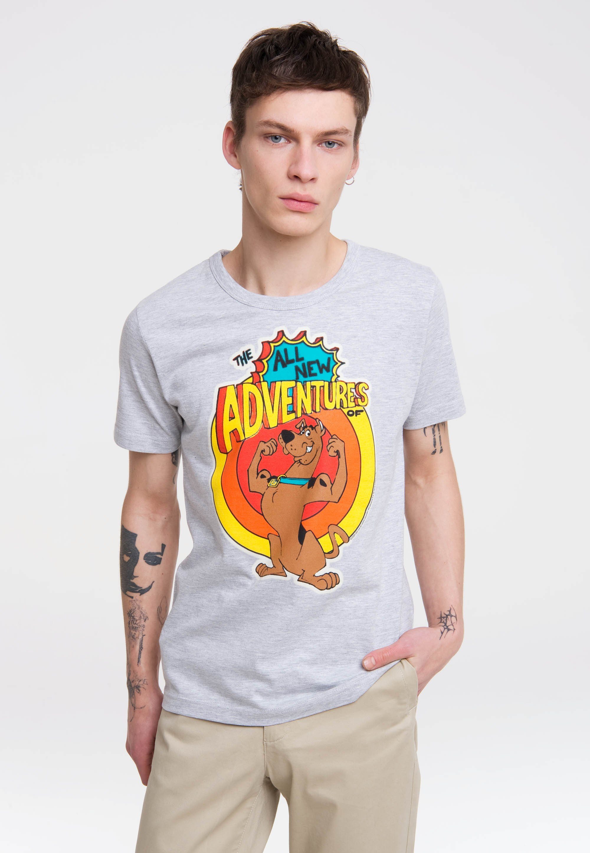 All mit - LOGOSHIRT T-Shirt Doo Frontprint Adventures lustigem Scooby New