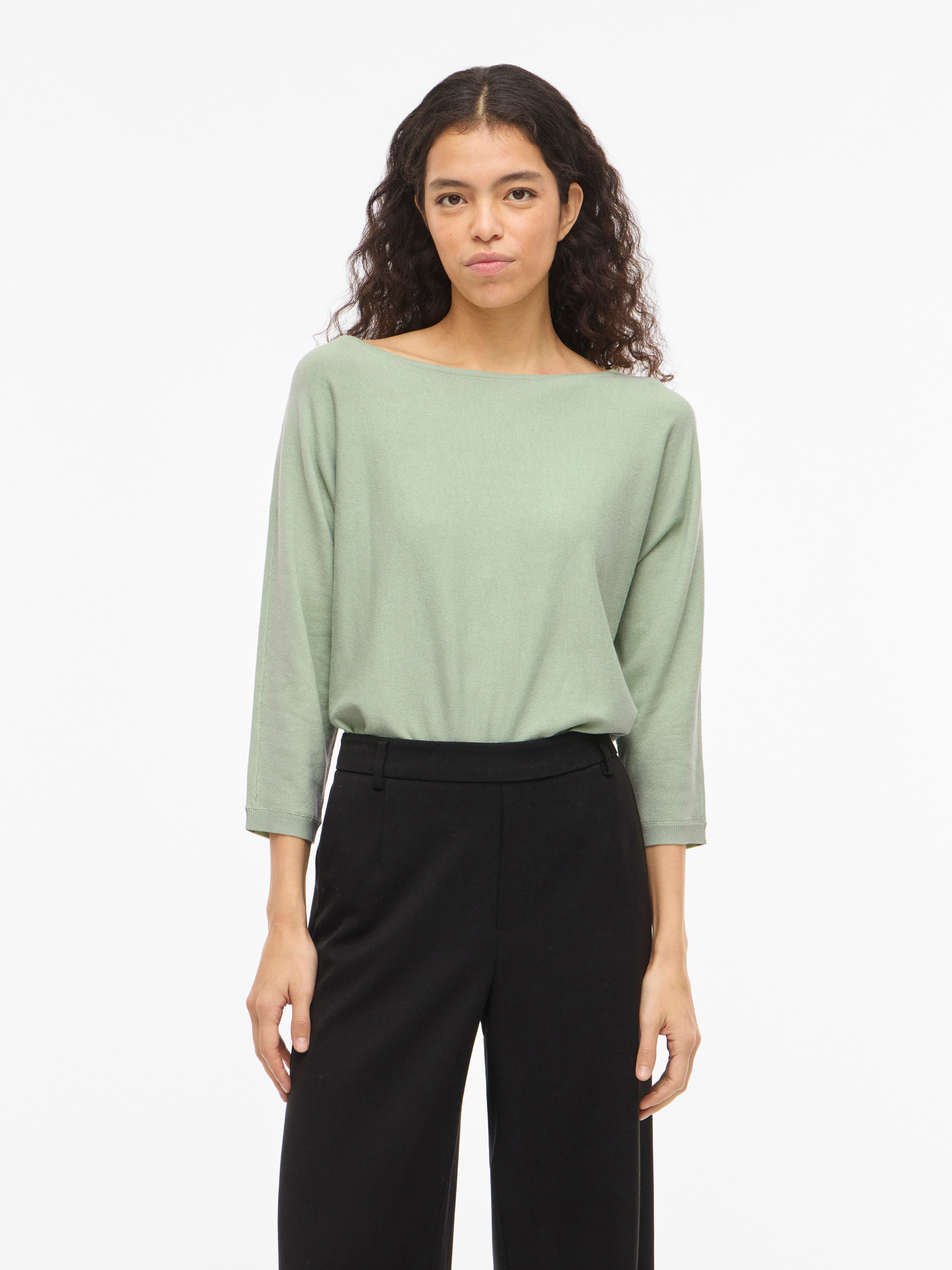Vila 3/4 Arm-Pullover VIMALU BOATNECK 3/4 SLEEVE KNIT TOP-NOOS günstig online kaufen