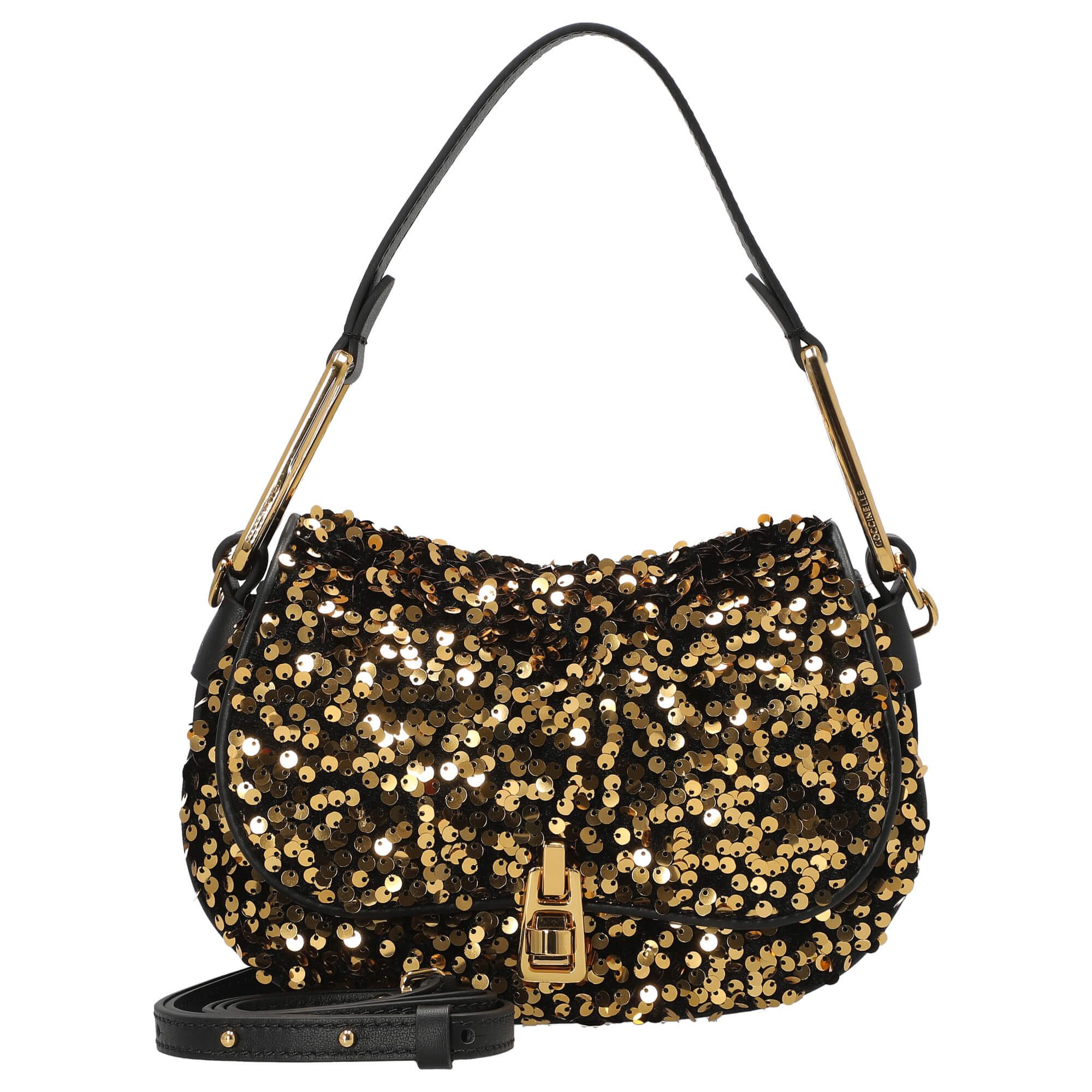 Umhängetasche Magie Pailettes - Schultertasche 22 cm (golden/noir)