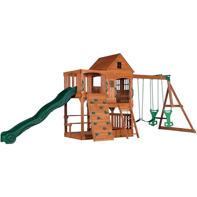 Großer Spielturm mit Kletterwand & SchaukelSet Hill Crest